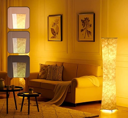 Ambient lighting ideas: dimmable tall lamp for living room