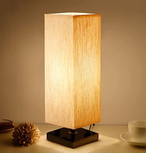 Ambient lighting ideas: small bedside table lamp