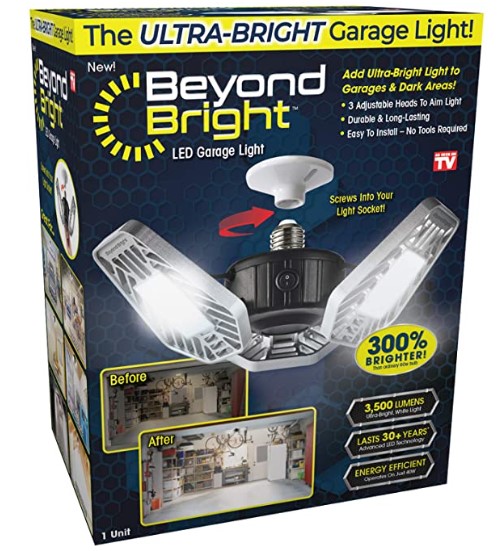 Attic lighting ideas: ontel beyond bright led ultra-bright garage light