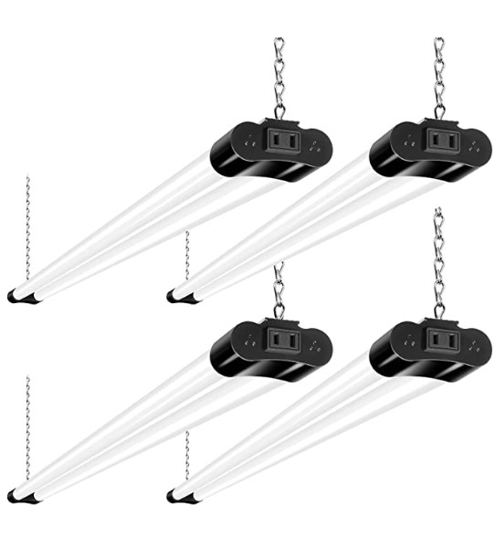 Best garage lighting ideas: hykolity linkable led shop light for garage