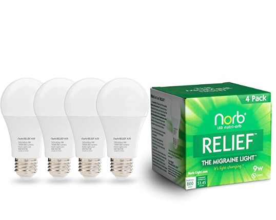 Best lighting for migraine sufferers: norbrelief migraine relief led light bulb
