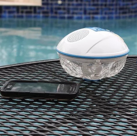 Above ground pool lighting ideas: waterproof bluetooth speaker & light show